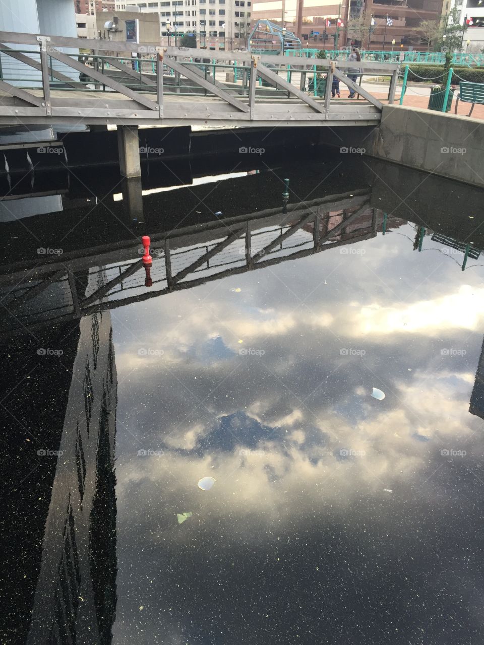Water reflecting sky