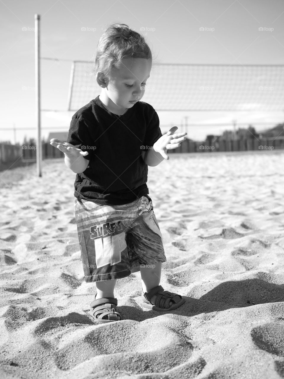 Sand on the hand
