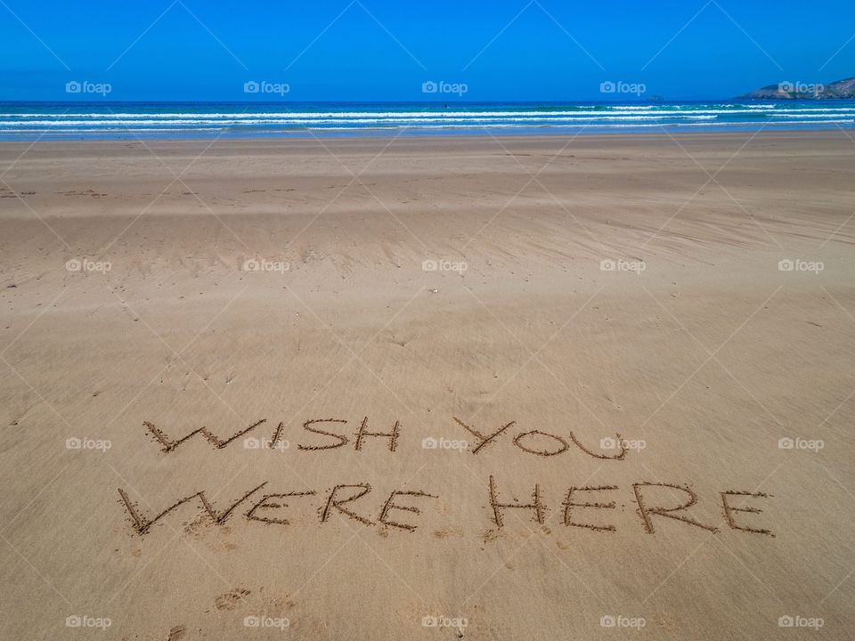 Wish you were here beach writing 