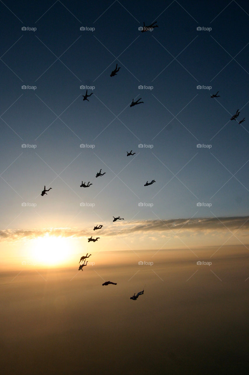 sunset skydive freefly atmonauti by seeker