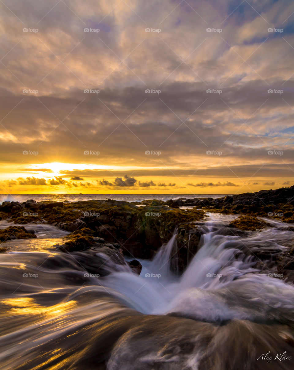 Draining in the golden hour