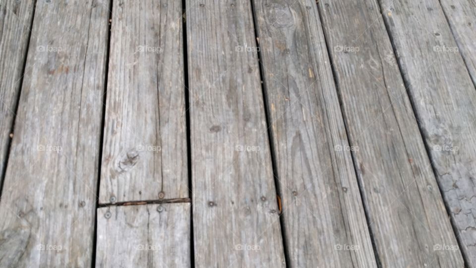 Wood floor deck