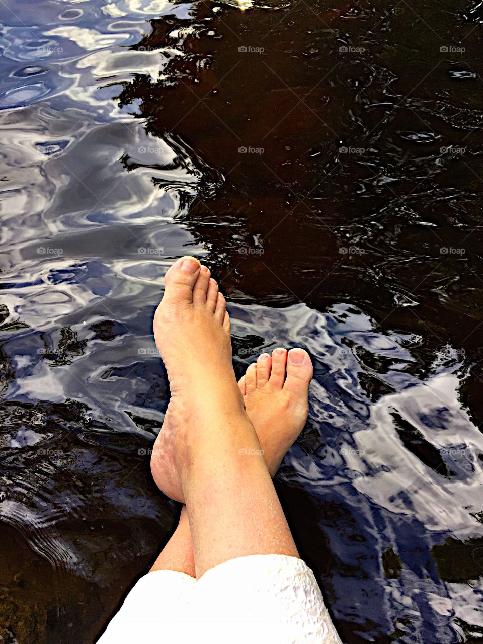 Relax my feet at the waterfall!