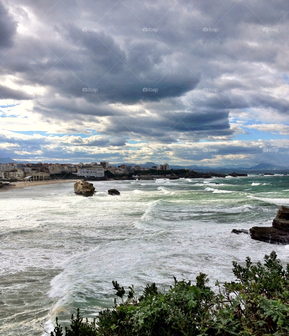 waves surfing biarritz france by monica62perman