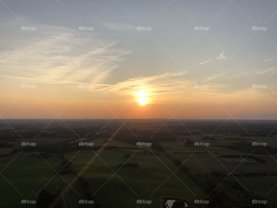 Picture from hot air ballon Denmark