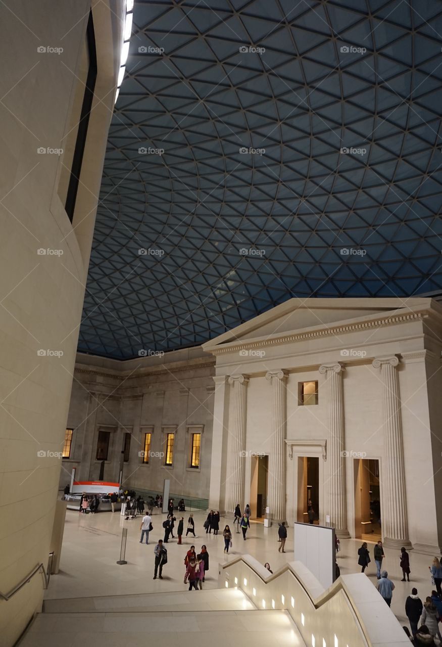 Inside the British Museum London .. O loved the spectacular roof 