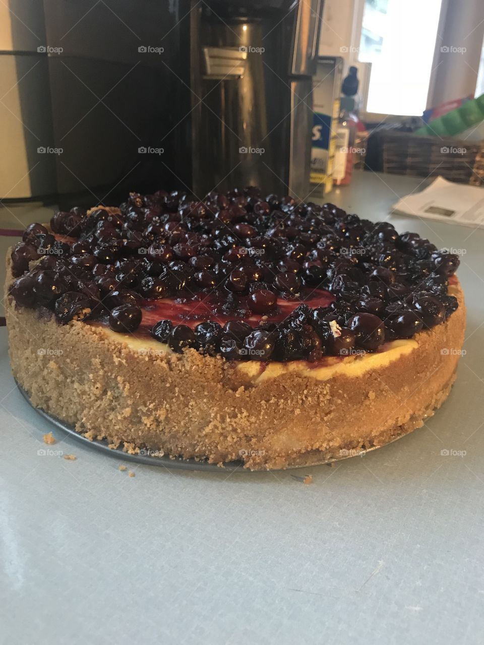 Homemade blueberry cheese cake