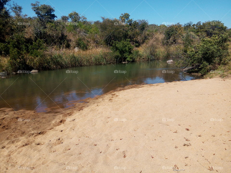 River bank and sand