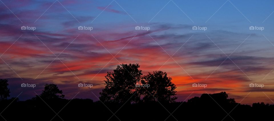 View of sunset