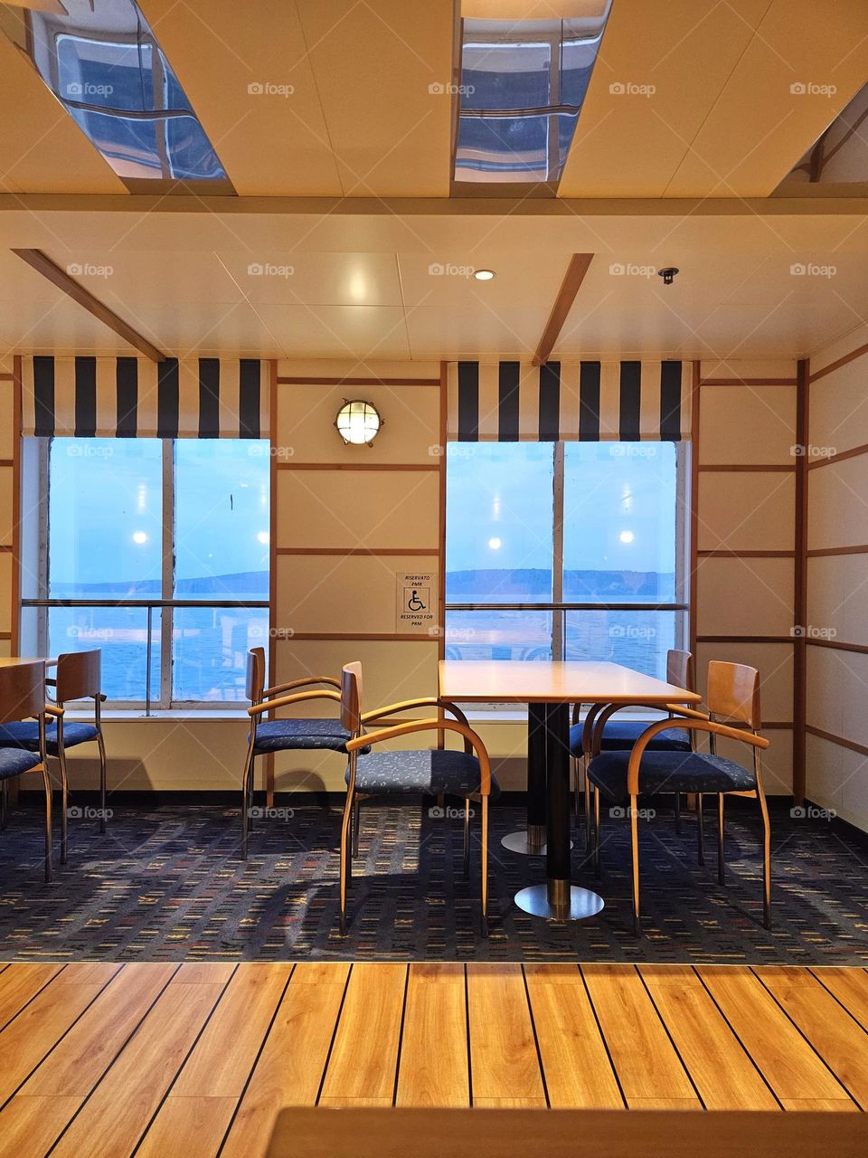 the restaurant on board has its charms