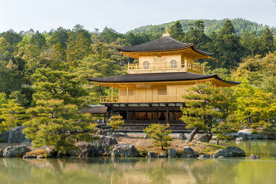 Kinkaku-ji or the Golden Pavilion located at Rokuon-ji temple in Kyoto, Japan