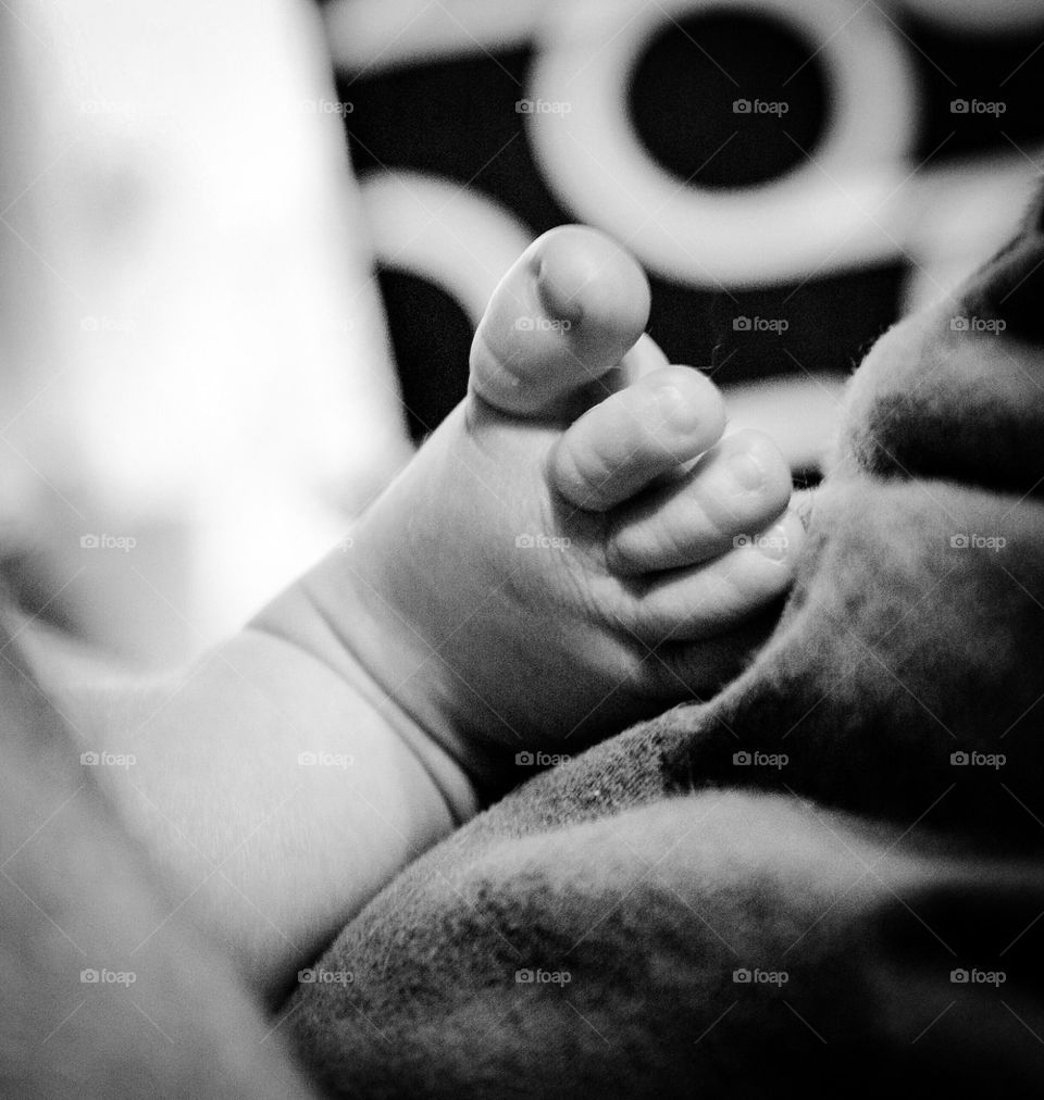 Close-up of baby foot