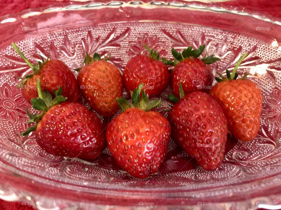 Fresh picked strawberries 