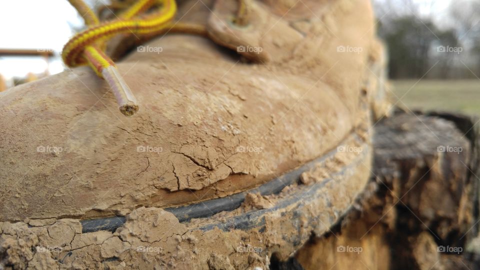 Muddy Work Boots