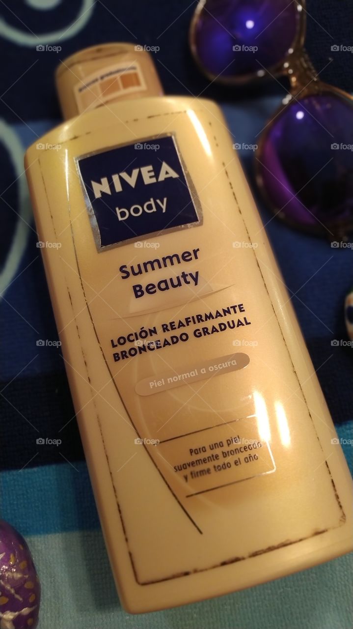nivea body lotion summer beauti, frescor y tersura