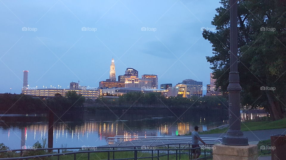 Skyline at dusk