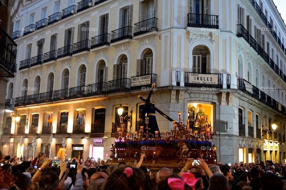 Semana Santa procession in Madrid, Spain 