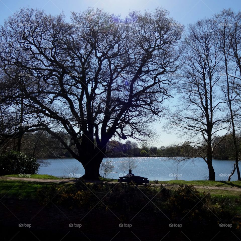 lake. enjoying the spring in the fresh air  