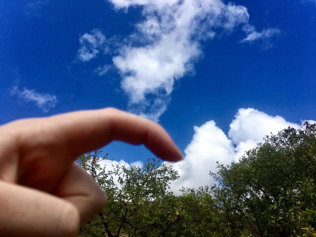 Scratching the clouds with my finger