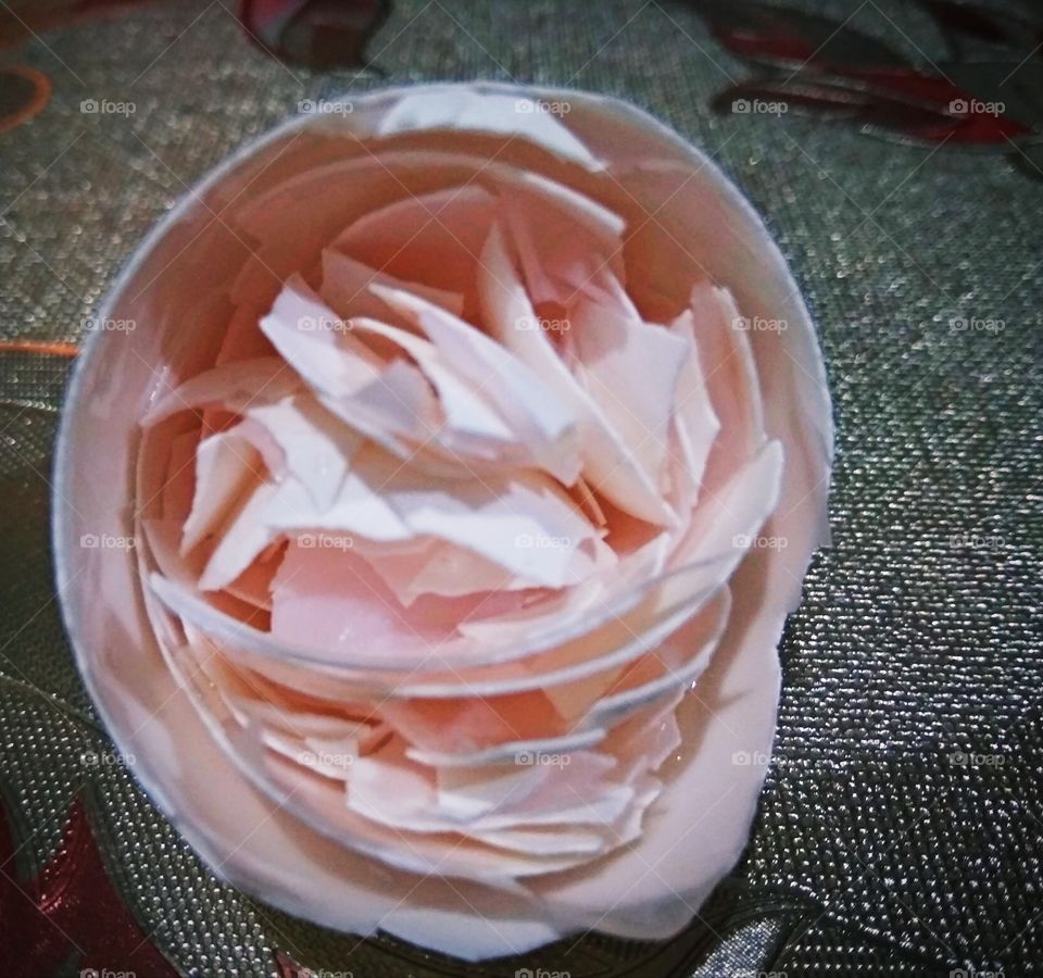 Egg shell turns into pink Flower. 😁
It's my artistic unique creation.