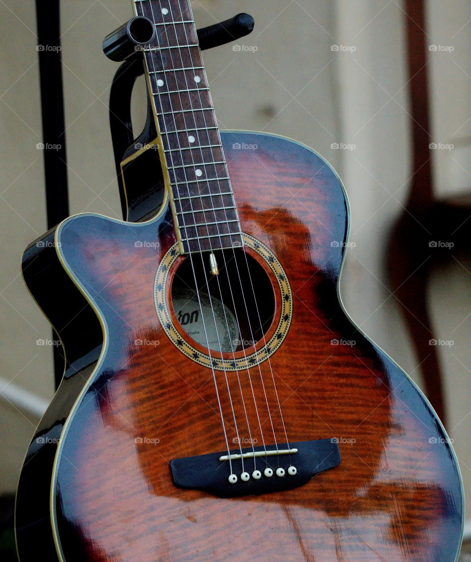 Maton guitar close up