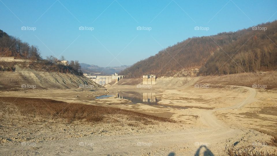 Dryed dam
