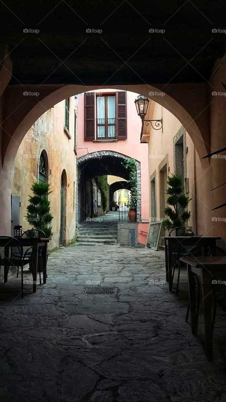 Beautiful alley in Italy