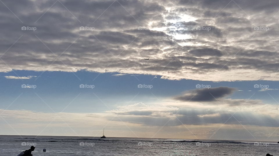 I spy a plane in the clouds