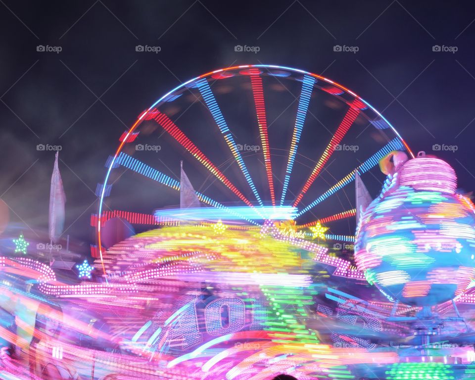 Ferris wheel at night