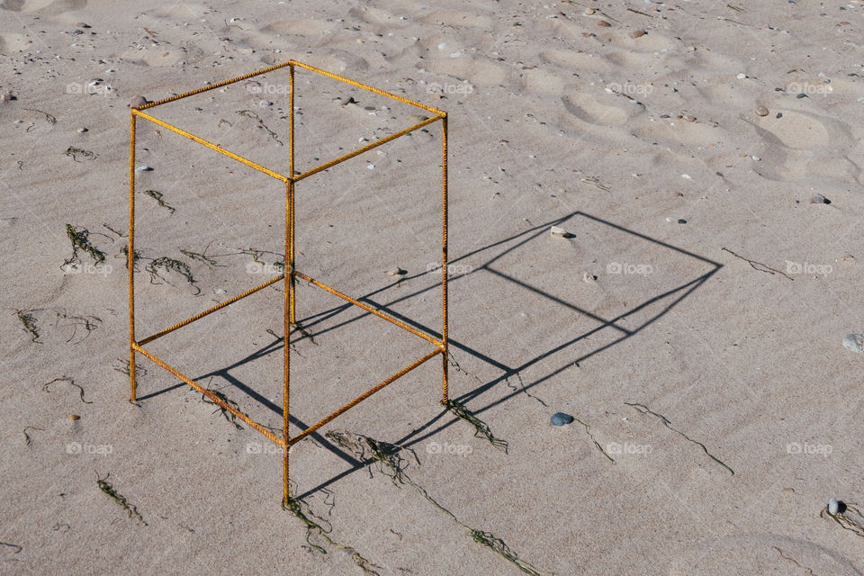 Abstract structure on the beach