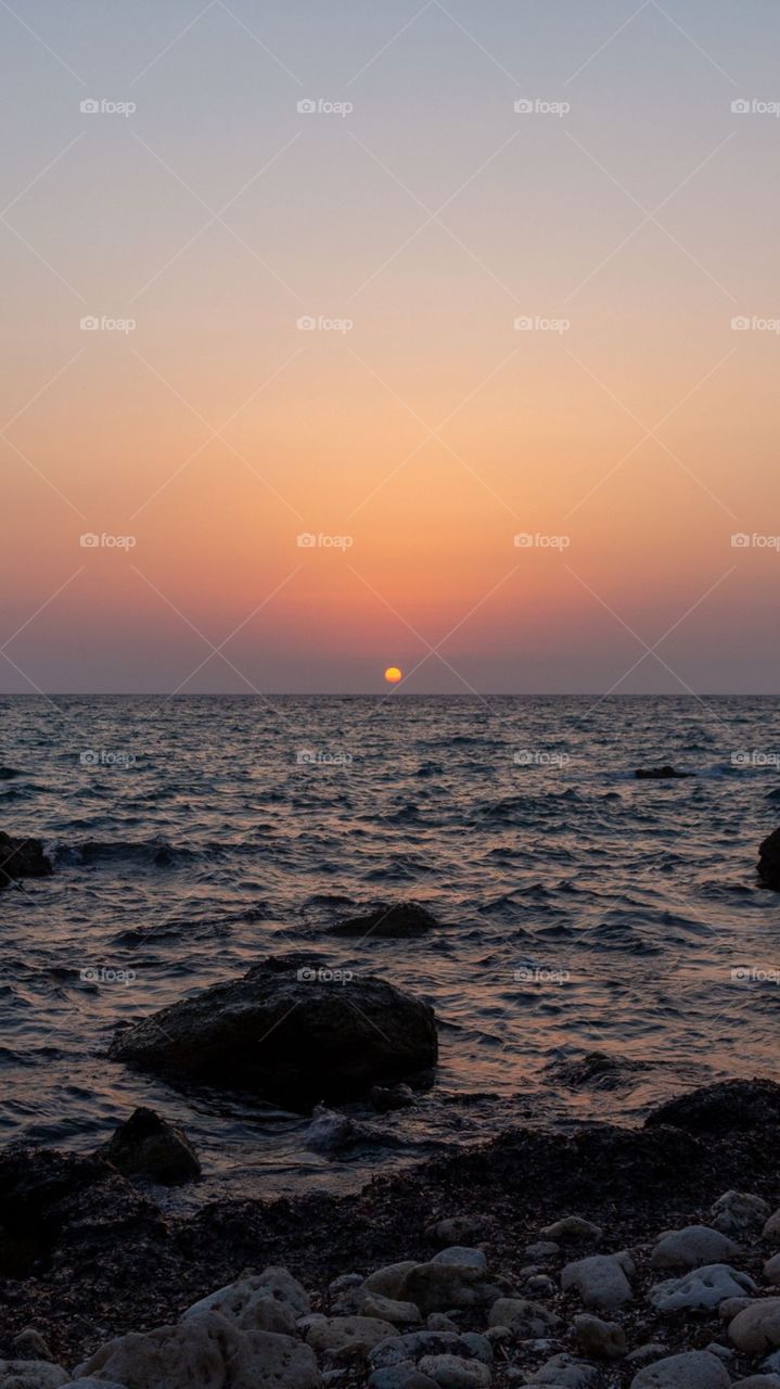 A Beautiful Sunset at Sea