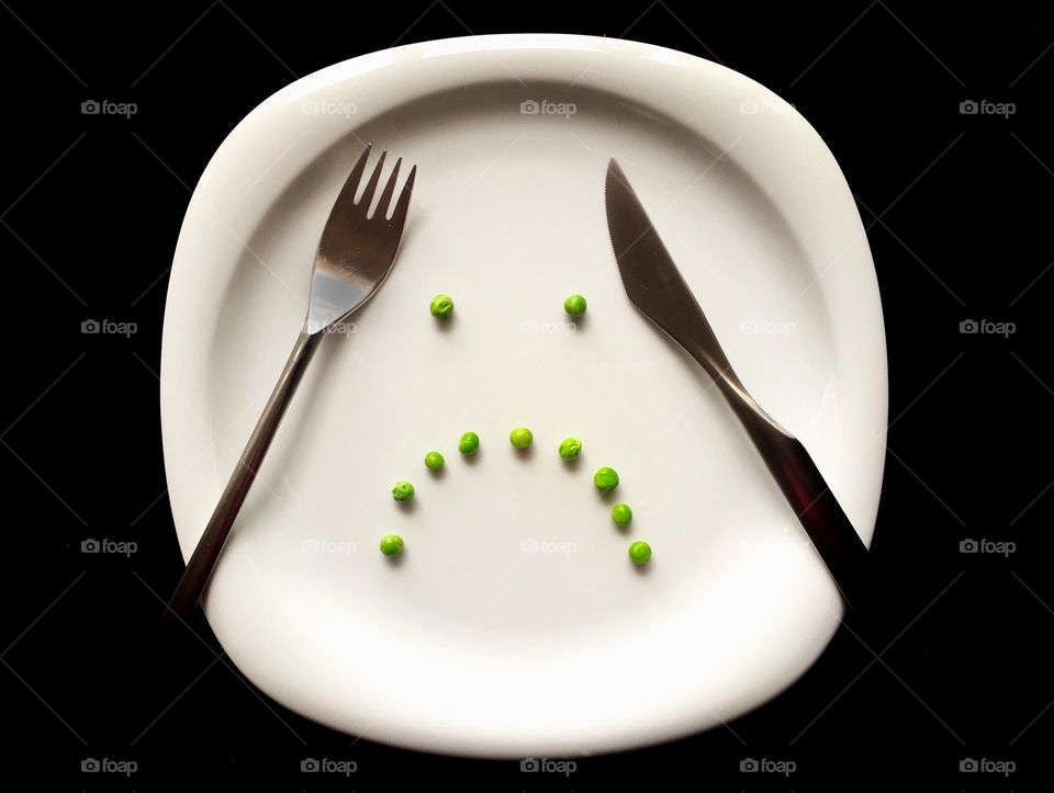 New Year's resolution on a plate
