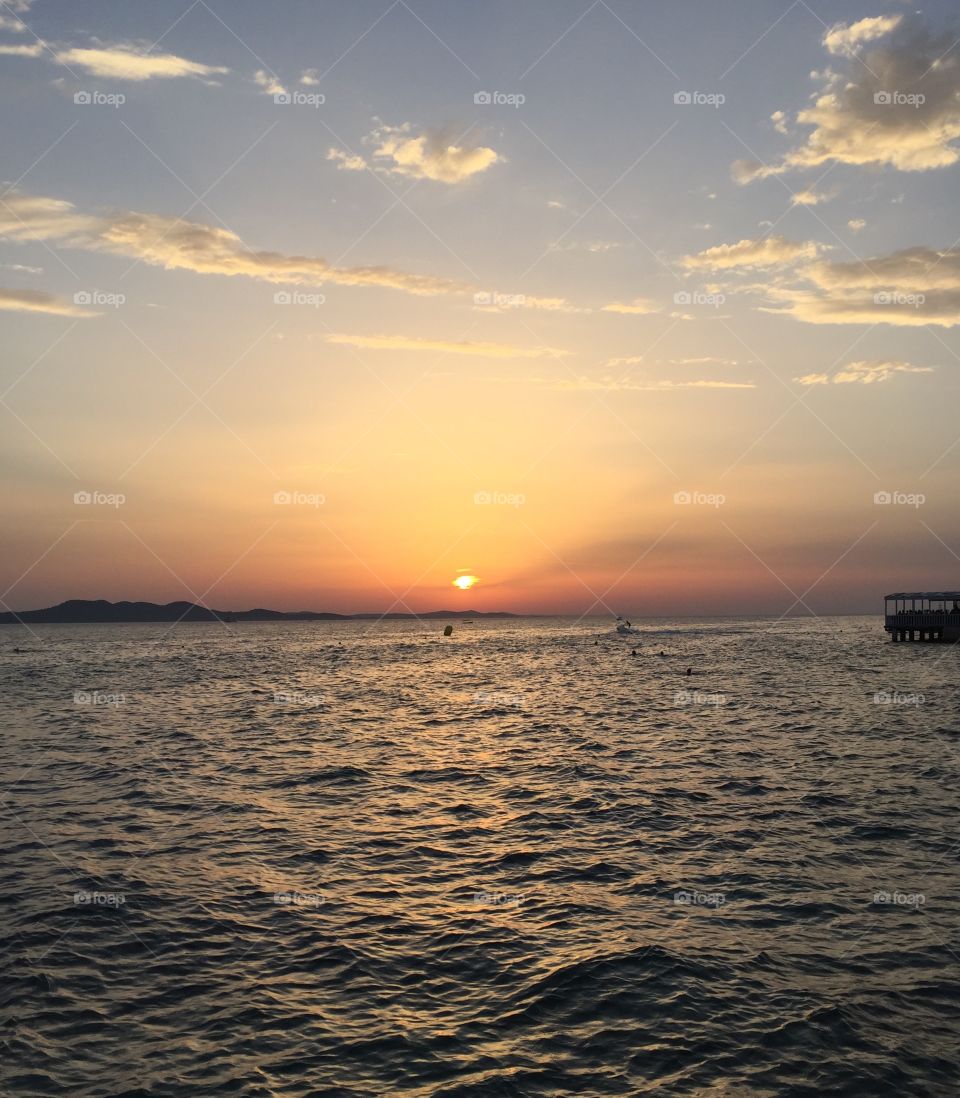 Sunset at Adriatic coast 