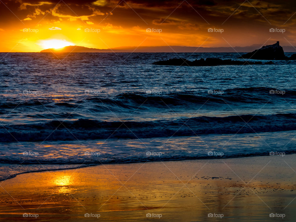 Sunset on the pacific