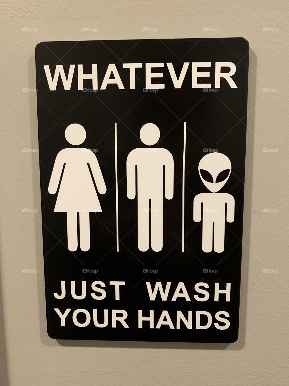 Funny washroom signage
