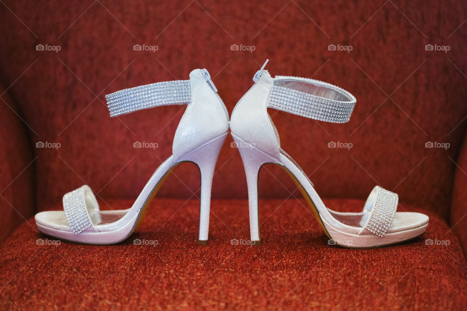 White wedding shoes 