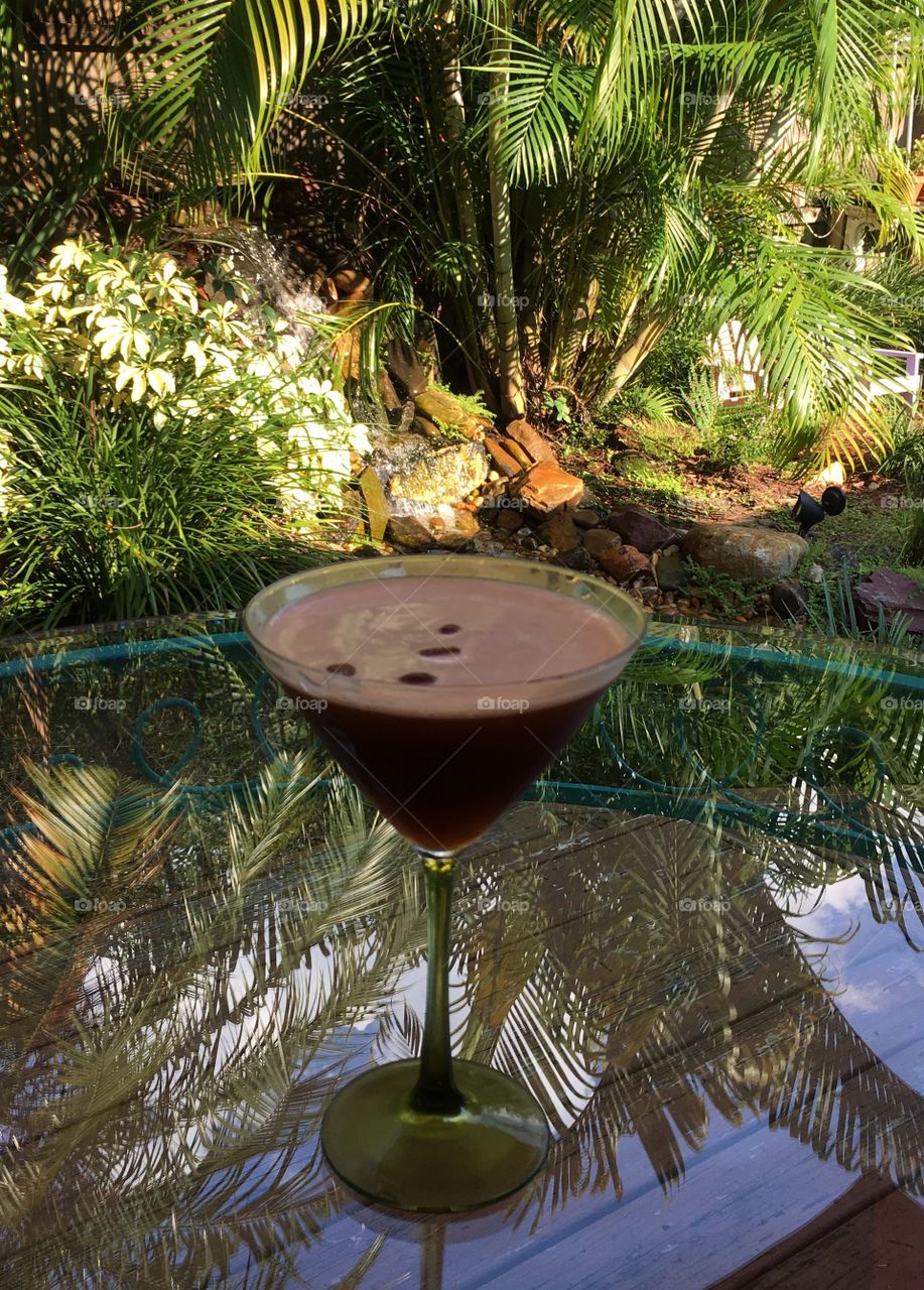Espresso martini in the tropics