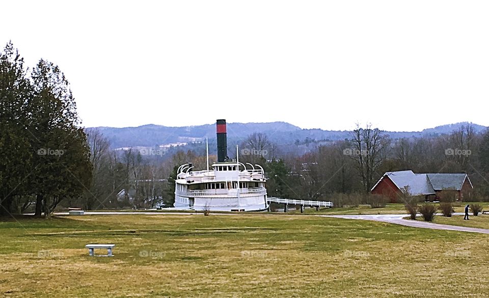 The Ticonderoga - one of only 2 side paddle boats left in existence today.  This one is found in Vermont at the Shelburne Museum. 