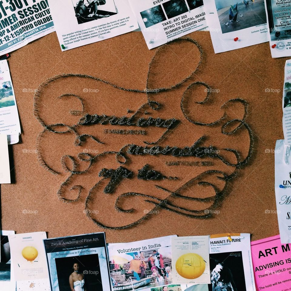 Typography with pins