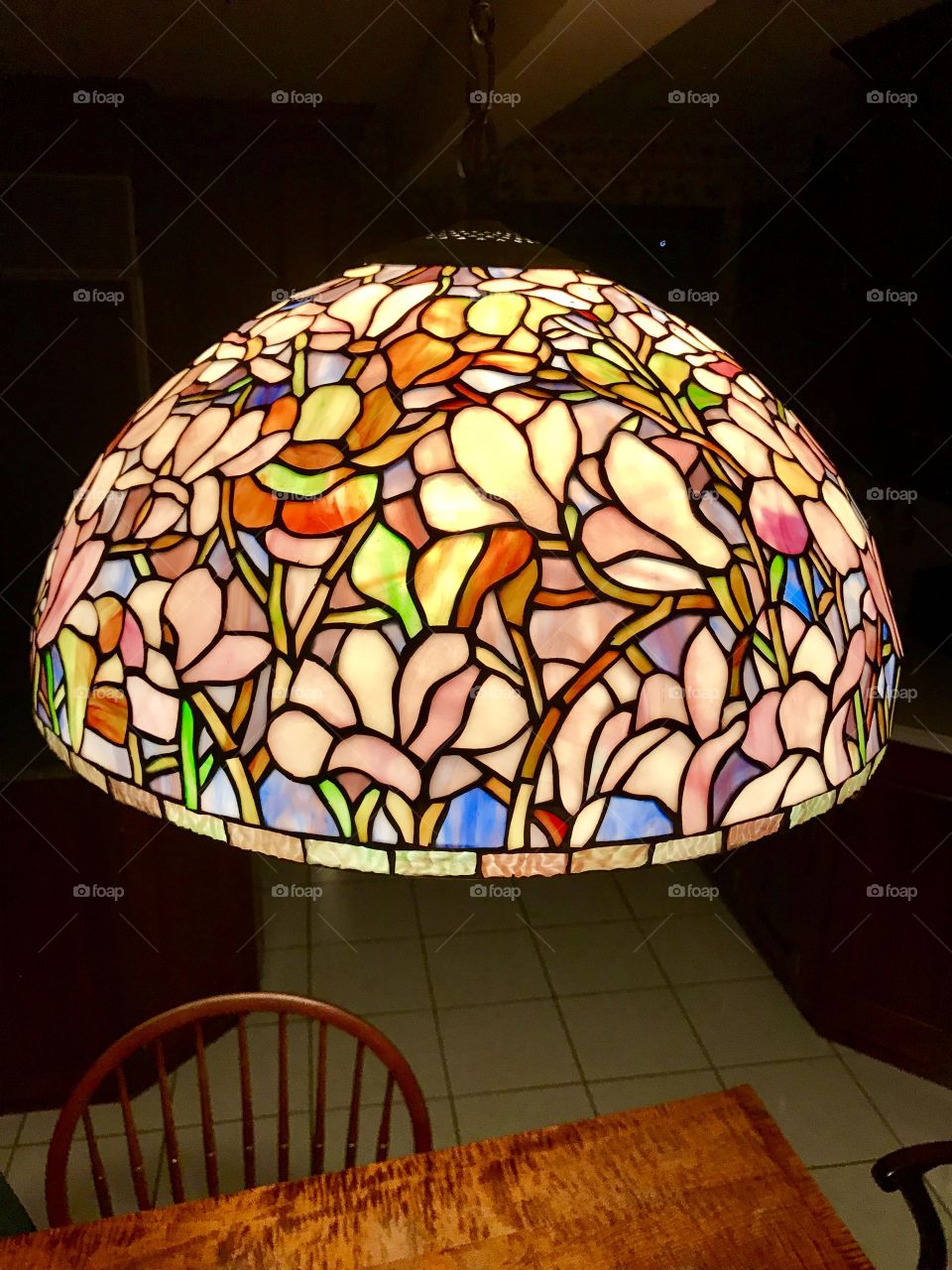 Stained Glass Hanging Lamp