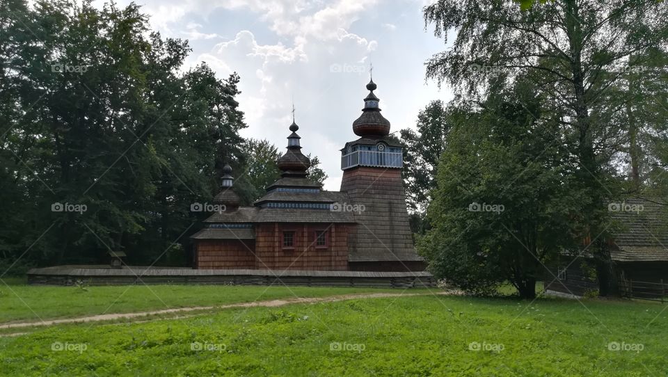 Wooden Skansen in Polish Town Sanok