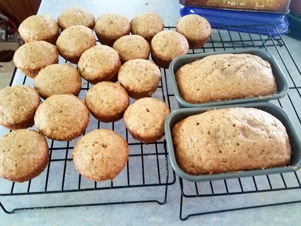 making zucchini bread
