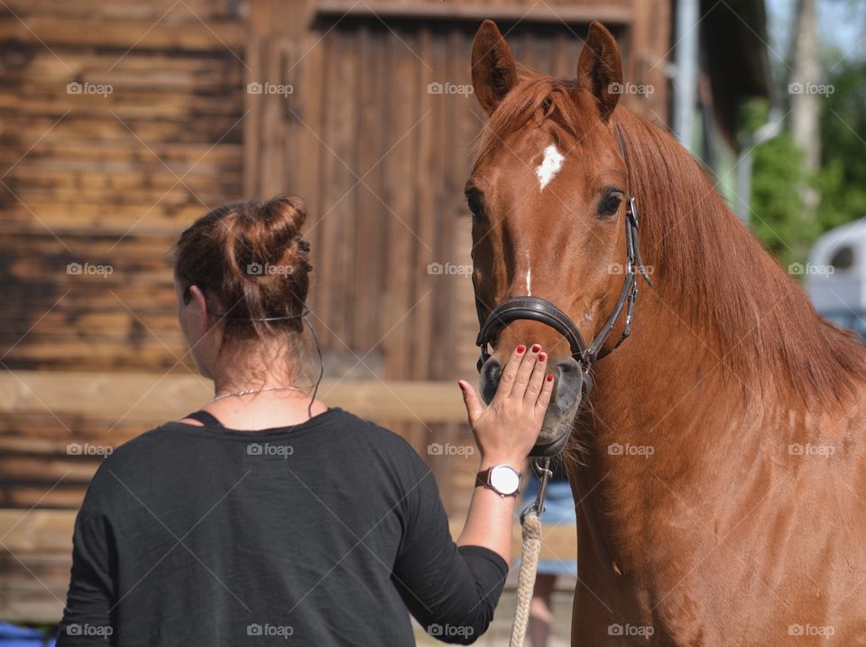 Woman with her horse