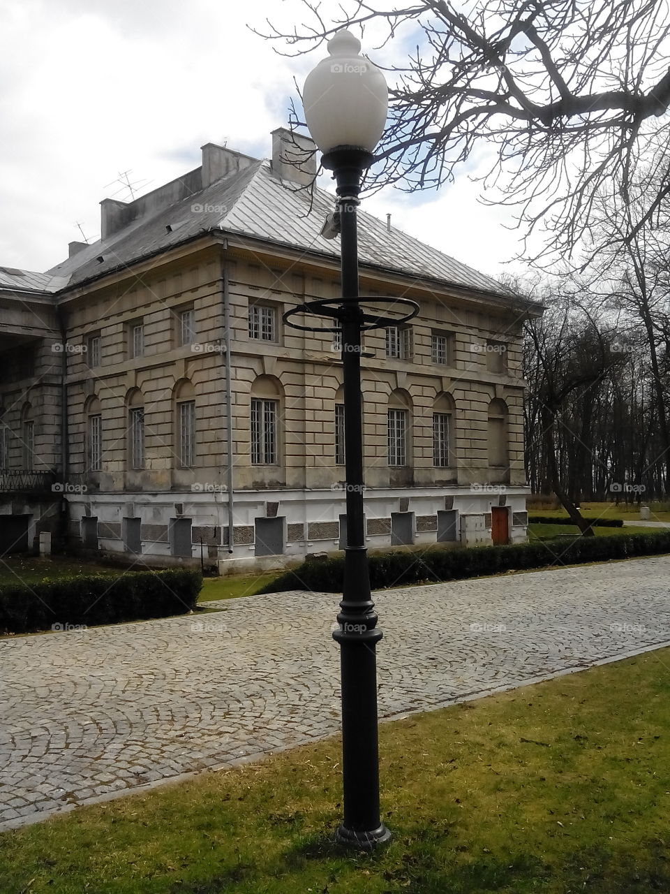 Abandoned palace . Side site of old abandoned palace waiting for renovation 