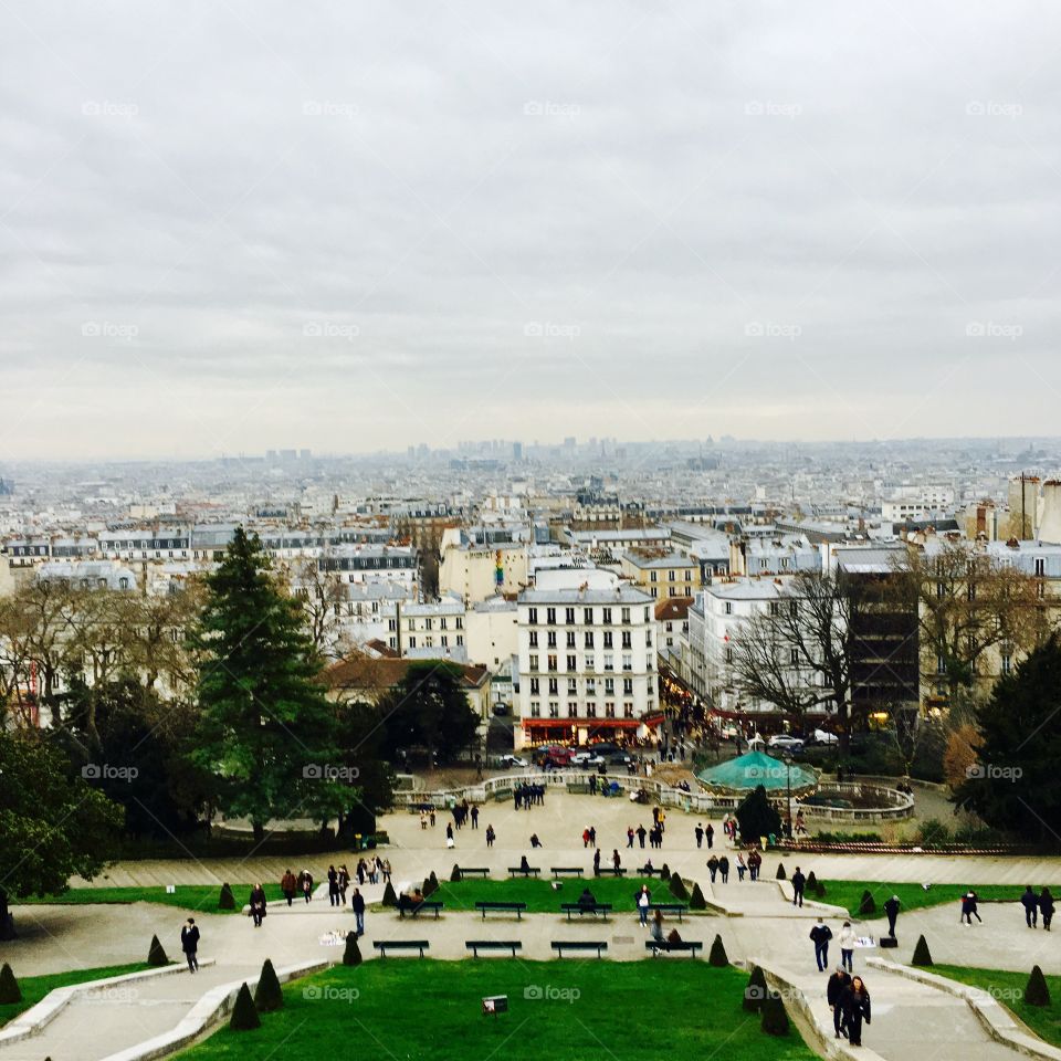 Climbing Sacre Coeur in Paris 