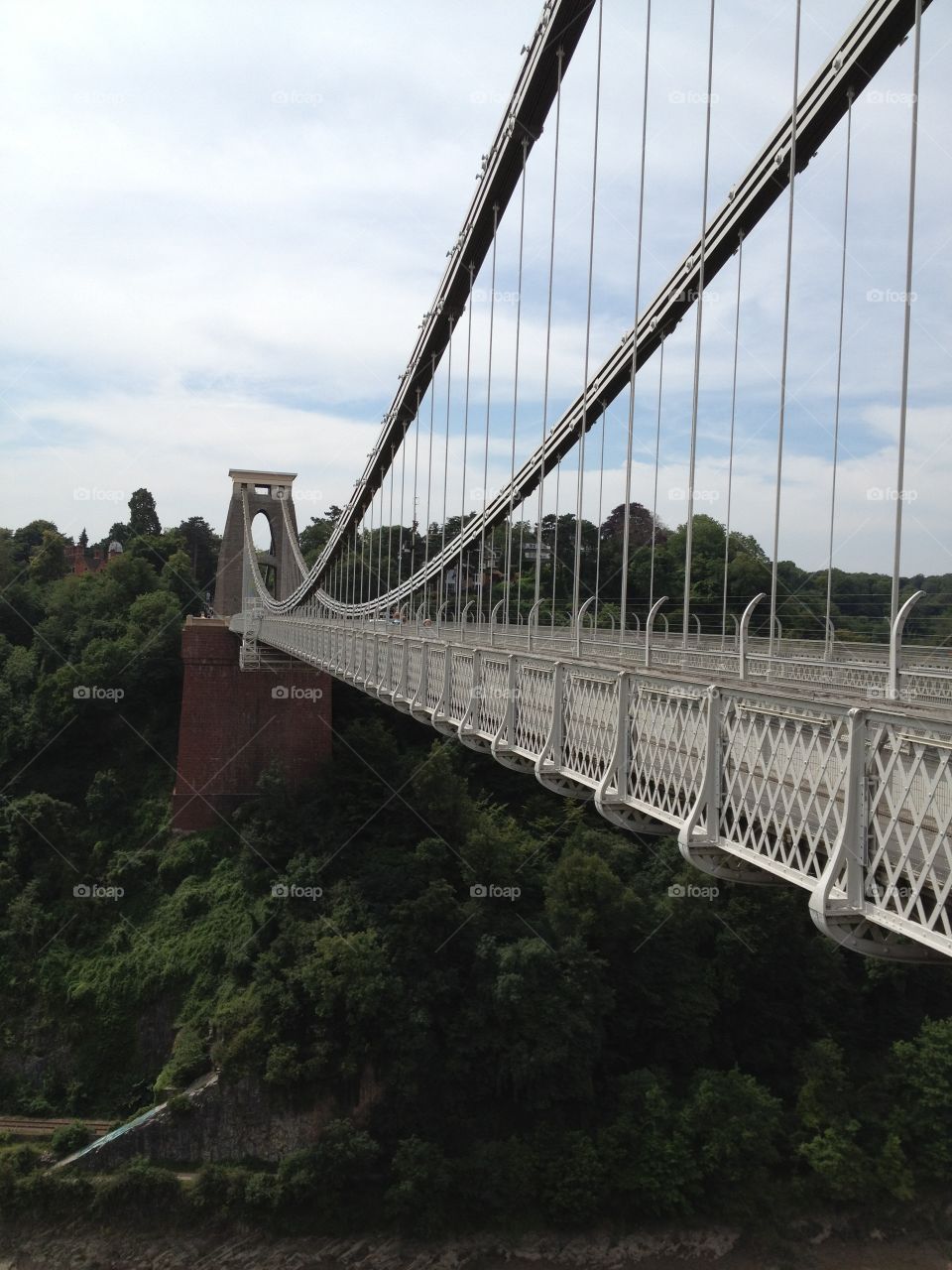 Suspension bridge unique view