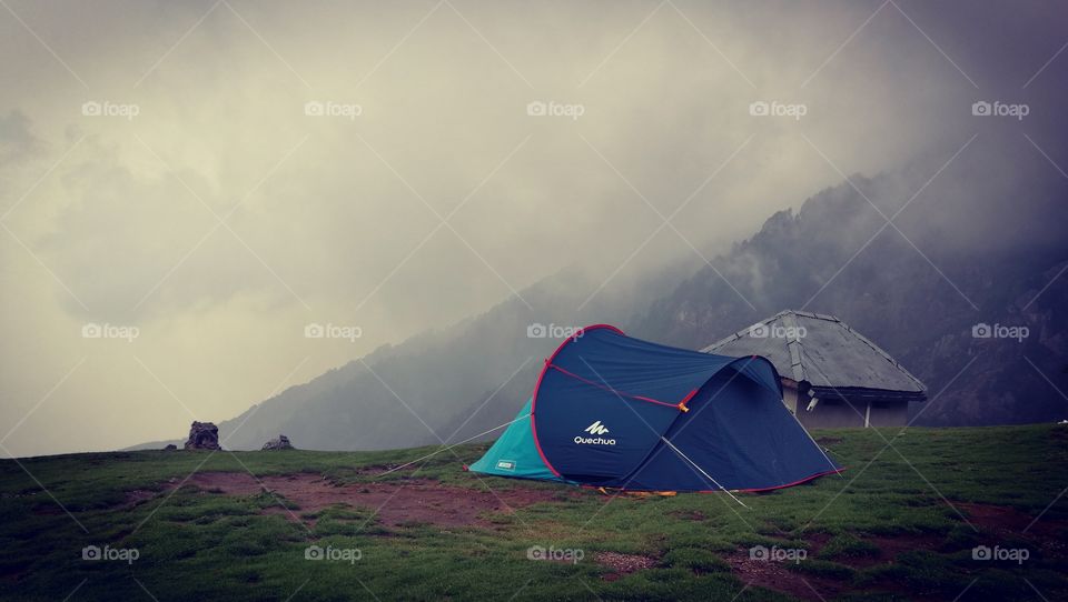 camping and hiking and trekking