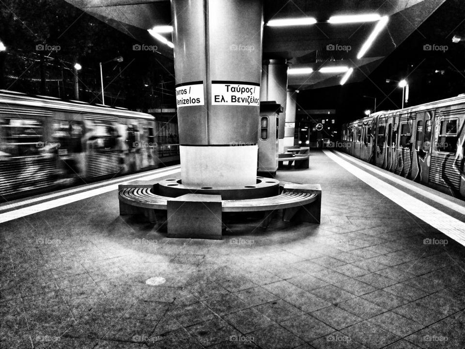 Train station of Tauros region in Athens city, Greece!