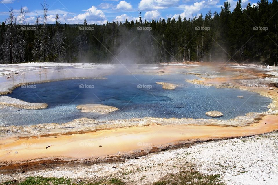 Geothermal pool at Yellowstone national park 