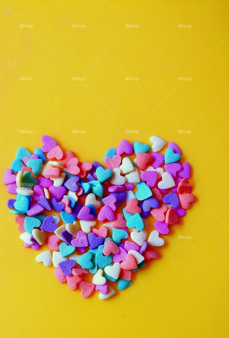 pride colour symbol hearts, love